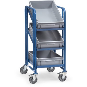 Servante pour bacs plastiques 3 étages et 3 bacs
