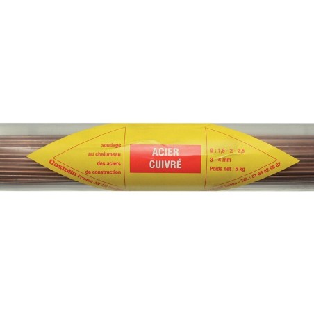 Métal d'apport acier cuivré en sachet de 1 kg