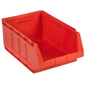 Lot 4 Bacs à bec 52 L - 580x363x250mm rouge