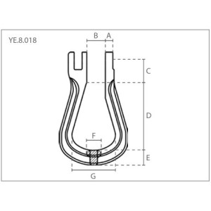 Maillon de connexion longs pour émerillon isolé