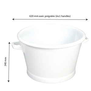 Cuve 50 litres ronde fond renforcé - blanc