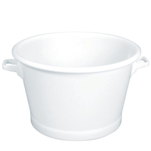 Baquet 75 litres rond fond renforcé - blanc