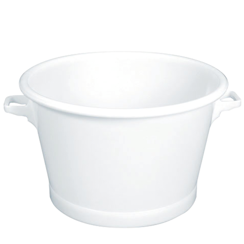 Baquet 75 litres rond fond renforcé - blanc