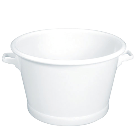 Baquet 75 litres rond fond renforcé - blanc