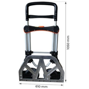 Diable aluminium télescopique et pliable 200 kg