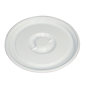 Couvercle pour conteneur rond à poignées noires 50 L et baquet 35 L - blanc