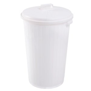 Conteneur alimentaire rond 35 L avec couvercle - blanc