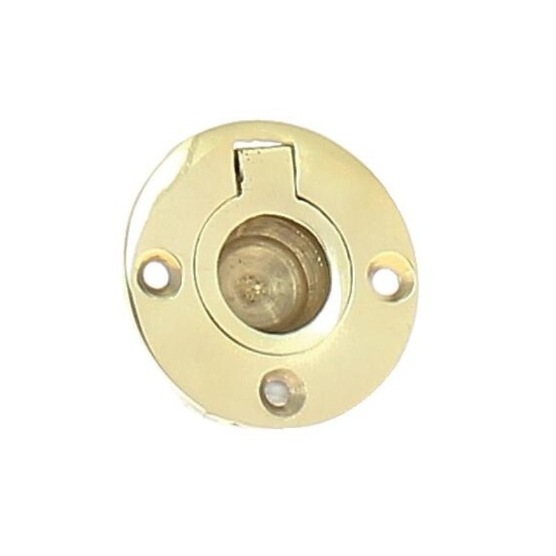 Poignée rondes laiton poli ambiance marine Poignée rondes laiton poli ambiance marine