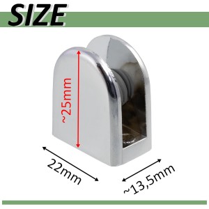 Lot de 2 pattes supports à glace pour miroir 3-7 mm