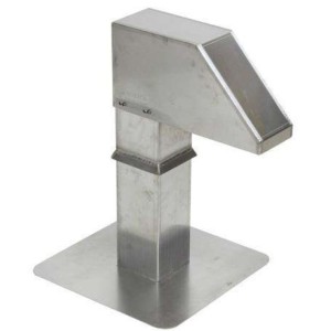 Passage aluminium 600 mm - 125x125mm - 1 sortie