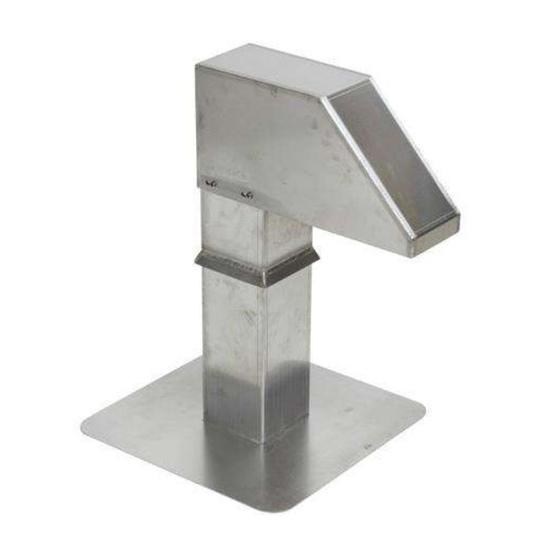 Passage aluminium 600 mm - 125x125mm - 1 sortie