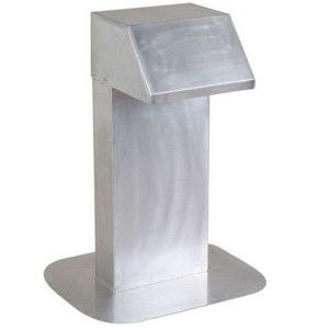 Passage aluminium 300x200mm col extra long 900mm