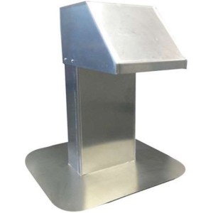 Passage toiture inox 125x250mm 1 sortie - inox 1.5mm