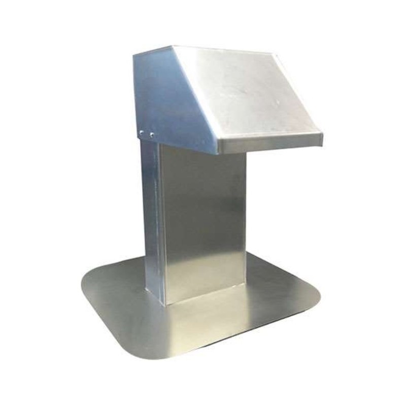 Passage toiture inox 125x250mm 1 sortie - inox 1.5mm