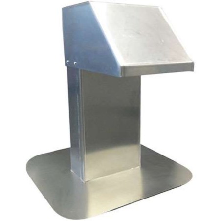 Passage toiture inox 125x250mm 1 sortie - inox 1.5mm