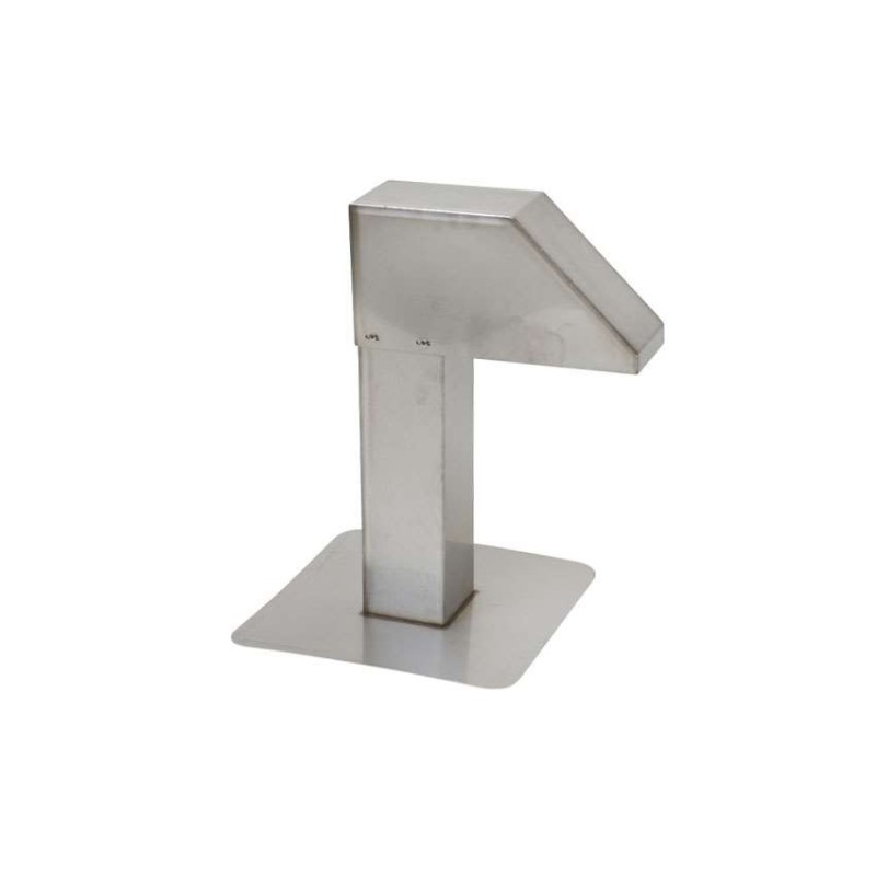 Passage toiture inox 125x125mm 1 sortie - inox 1.5mm