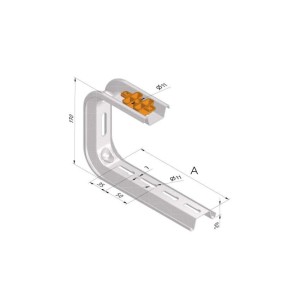 Etrier en C omega 170x100mm - ultra galva