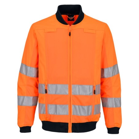 Veste de travail HV avec panneaux en mesh - T164 orange