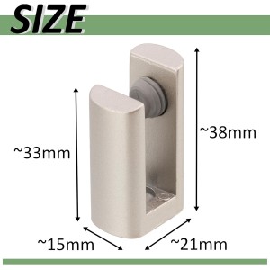 Lot de 2 pattes supports pour miroir 3-8 mm