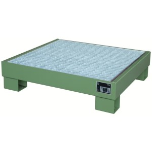 Bac de rétention 4 fûts avec caillebotis vert