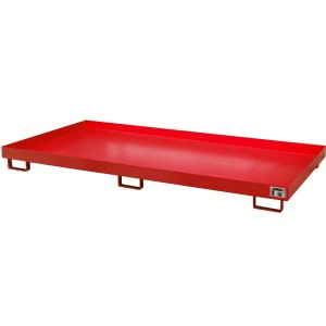 Bac de rétention pour rayonnage 2700 mm - 345 litres rouge