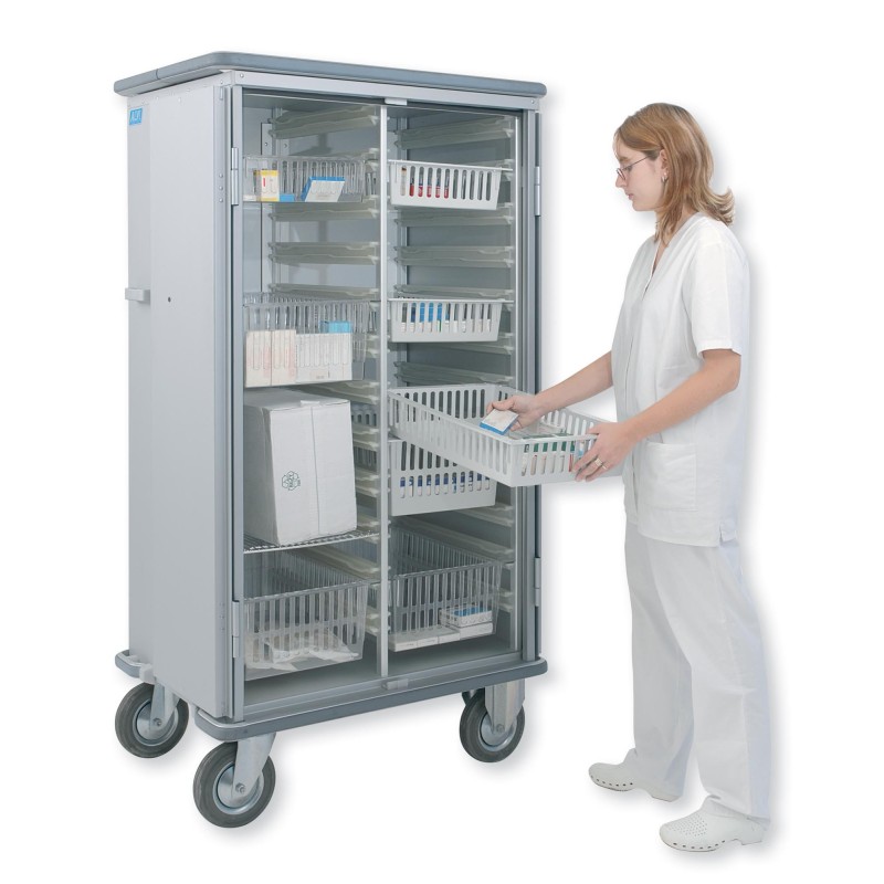 Chariot modulaire à placards avec 2 sections