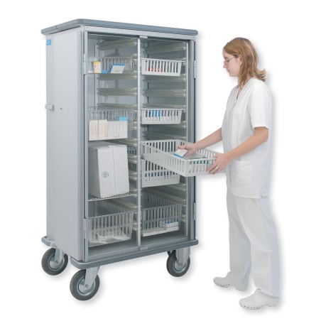 Chariot modulaire à placards avec 2 sections