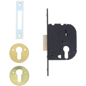 Serrure à larder pêne dormant à cylindre axe 50 mm