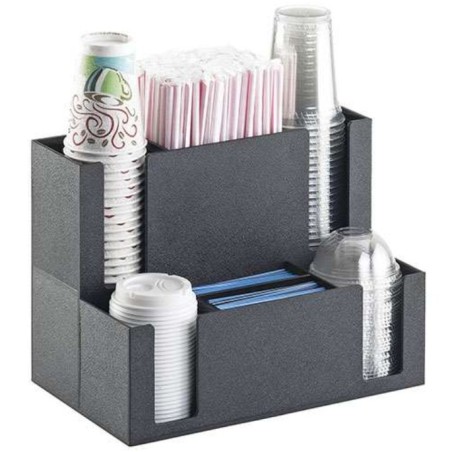 Présentoir 2 niveaux 369x223x273mm pour tasses et couvercles