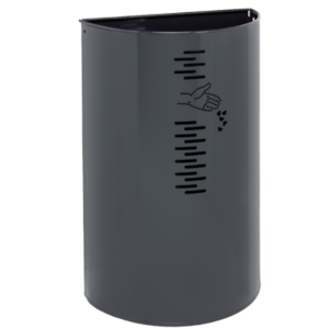 Poubelle murale 40 L - Gris manganèse