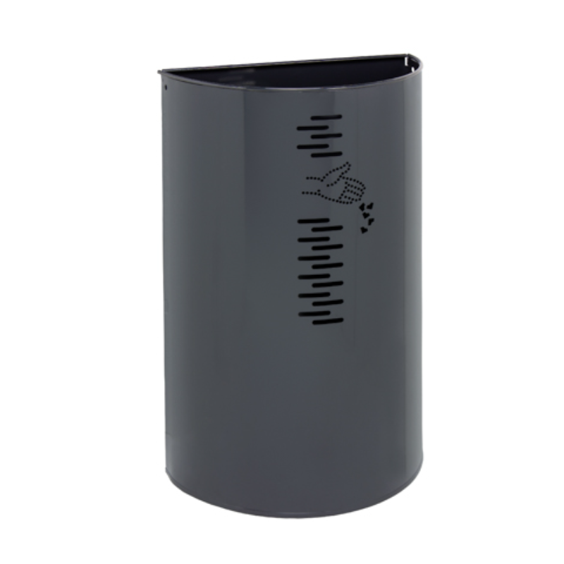 Poubelle murale 40 L - Gris manganèse