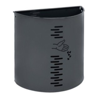 Poubelle murale 20 L Miluna - Gris manganèse