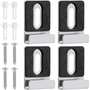 Lot de 4 supports de miroir muraux inox