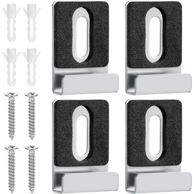 Lot de 4 supports de miroir muraux inox Lot de 4 supports de miroir muraux inox