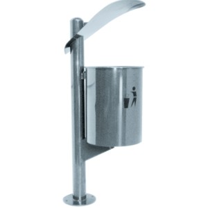 Corbeille inox brillant avec seau 30 Litres