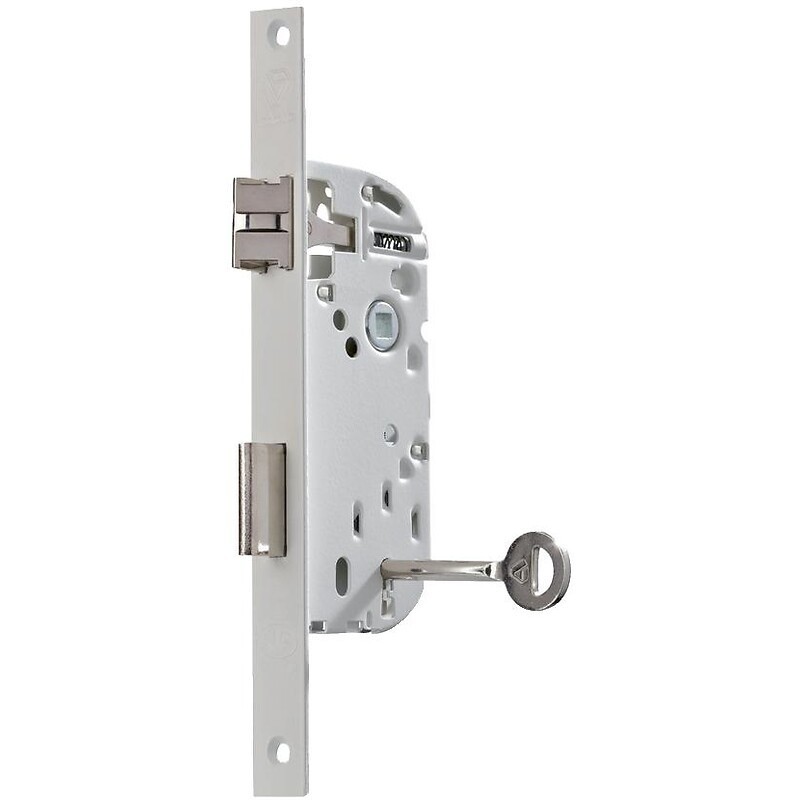 Serrure à larder pêne demi-tour et dormant à gorges axe 40 mm Serrure à larder pêne demi-tour et dormant à gorges axe 40 mm