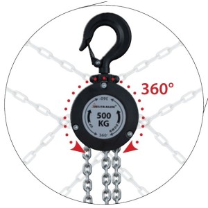 Palan à chaîne manuel en aluminium 360° - 250 kg