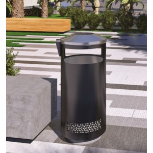 Cendrier corbeille 70 litres ronde