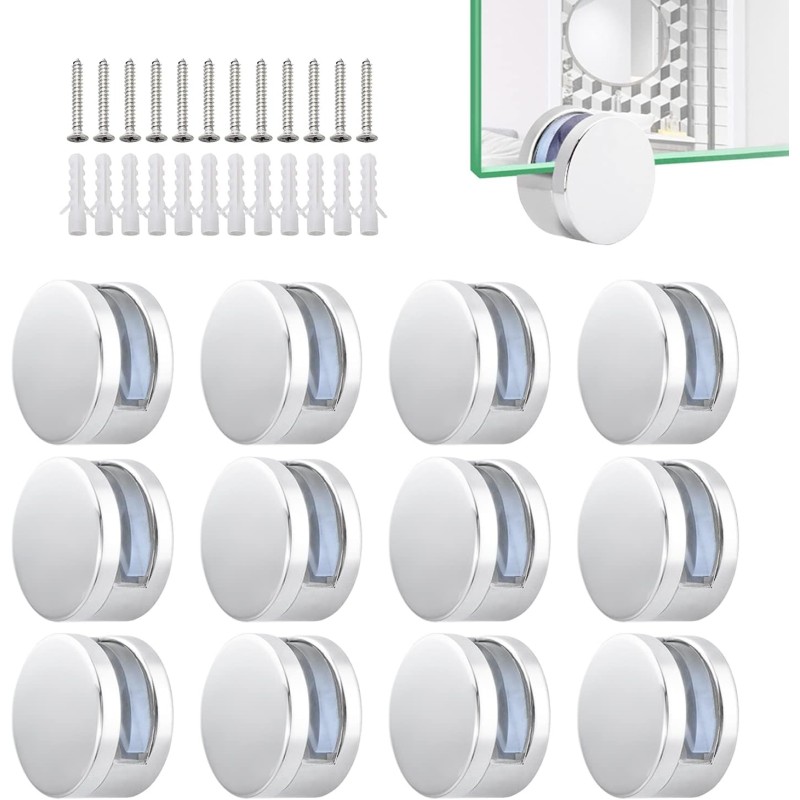 Lot de 12 Supports Miroir Mural Lot de 12 Supports Miroir Mural