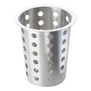 Cylindre inox pour couverts ou accessoires perforé