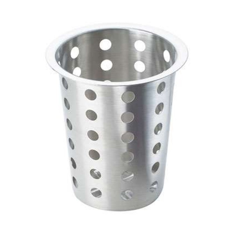 Cylindre inox pour couverts ou accessoires perforé