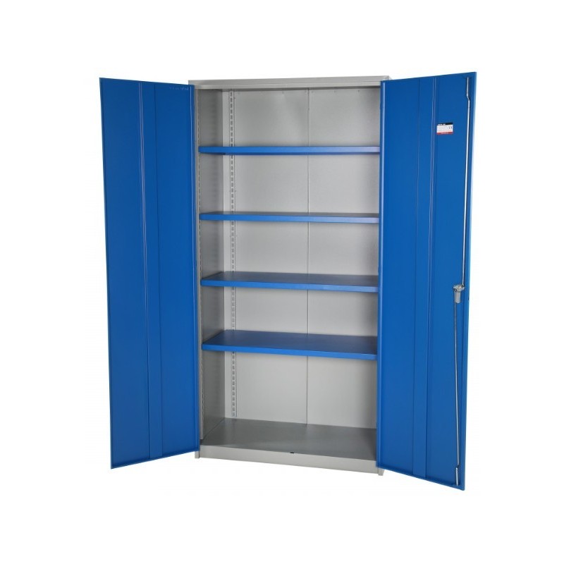 Armoire d'atelier acier avec 4 étagères