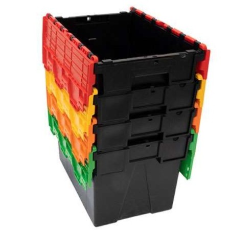 Bac navette 52L – 600x400x310mm avec couvercle couleur
