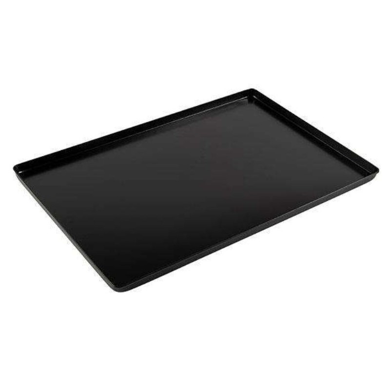 Plateau aluminium 600x400x20mm alimentaire - Noir mat