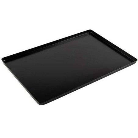 Plateau aluminium 600x400x20mm alimentaire - Noir mat