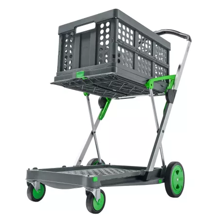 Chariot de magasin pliant avec bac