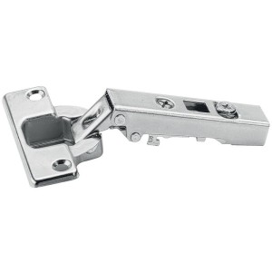 Charnière Harpe II, boîtier à visser, entraxe de fixation 52 mm, coudure 0 mm