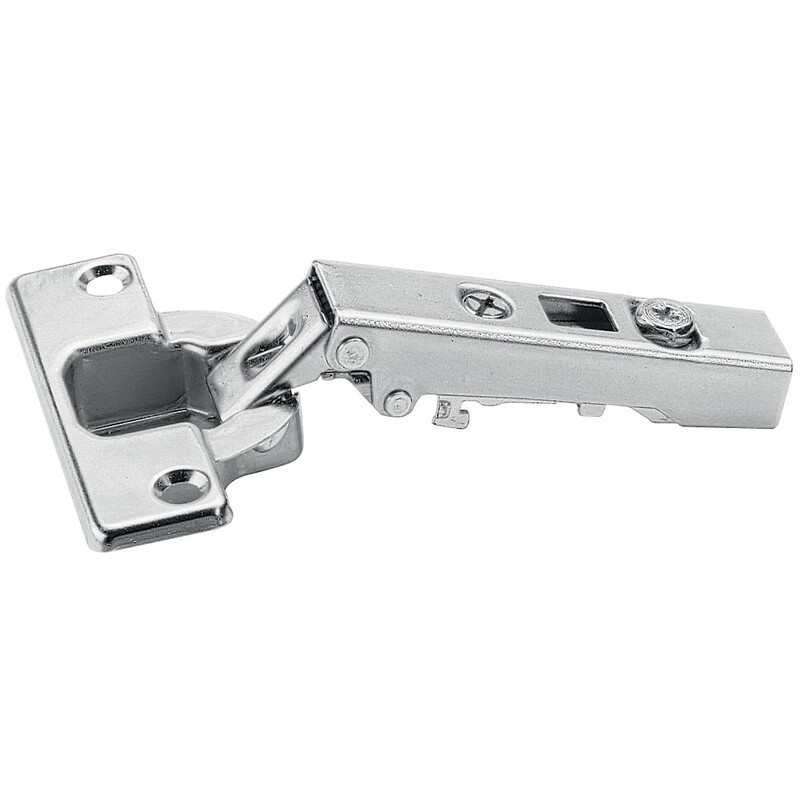 Charnière Harpe II, boîtier à visser, entraxe de fixation 52 mm, coudure 0 mm Charnière Harpe II, boîtier à visser, entraxe de fixation 52 mm, coudure 0 mm