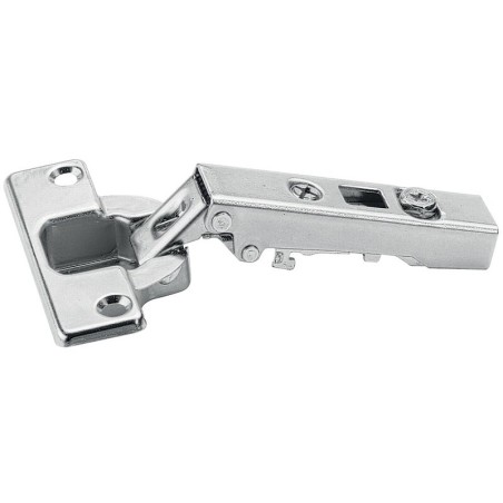 Charnière Harpe II, boîtier à visser, entraxe de fixation 52 mm, coudure 0 mm