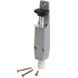 Butée de porte acier 200mm - Levée 30mm - Gris ou argent